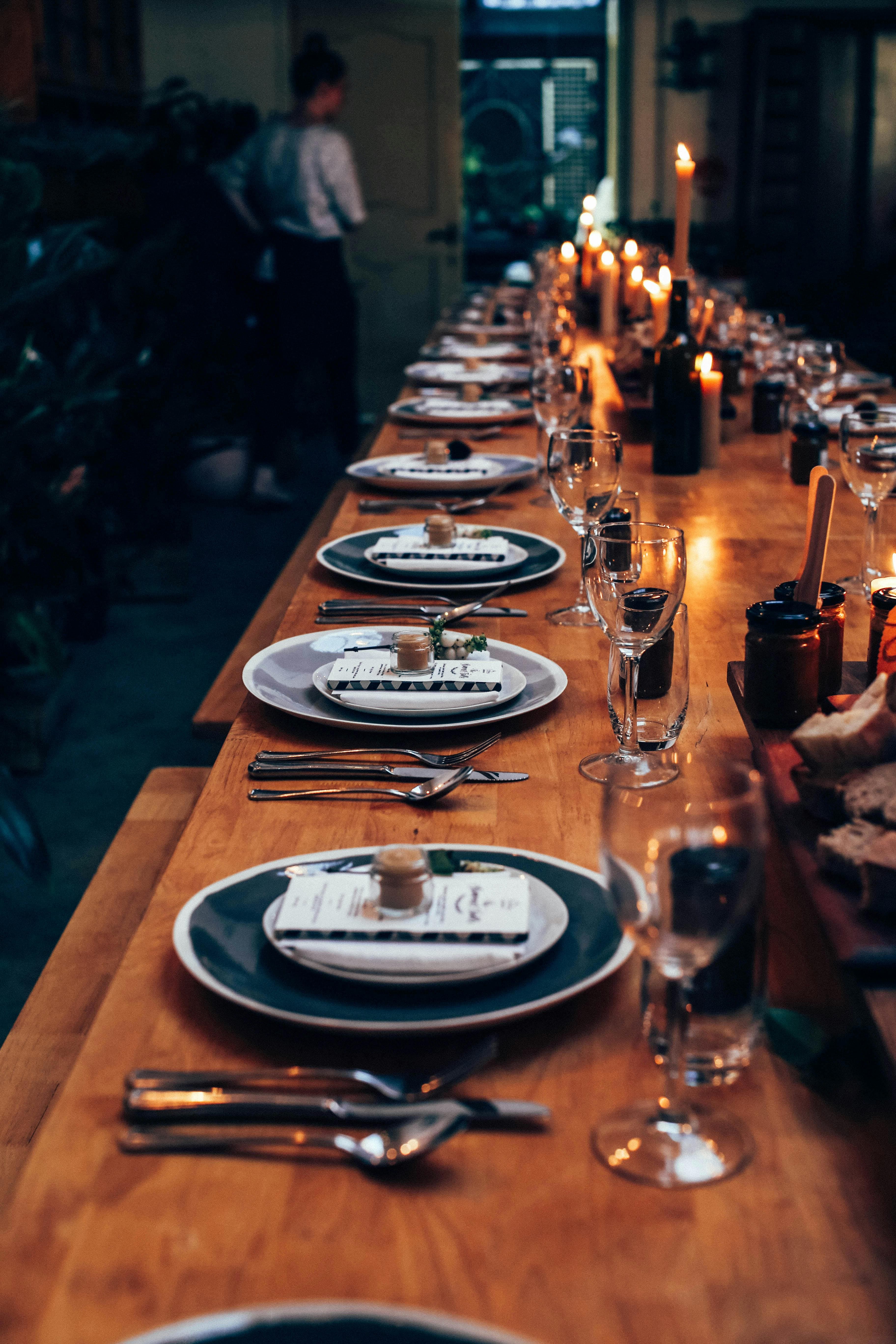 Private event dinner setup