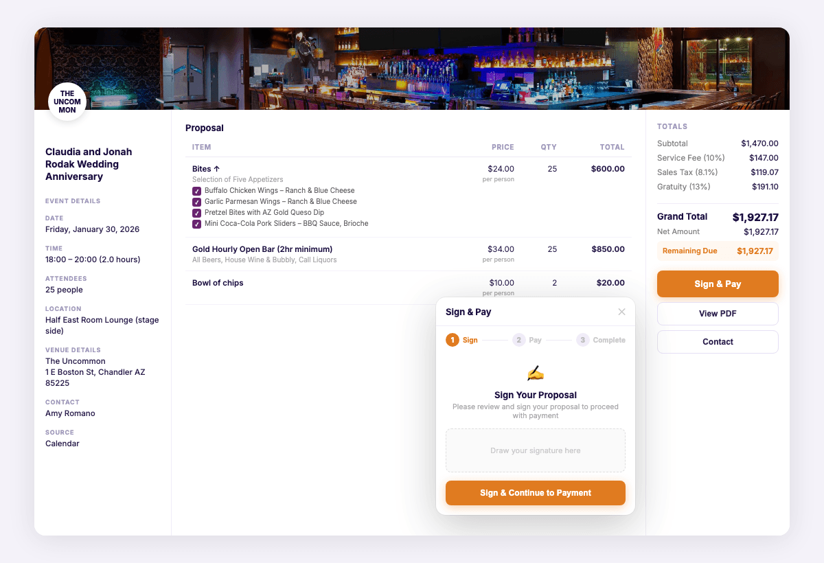 One link closes the deal.
